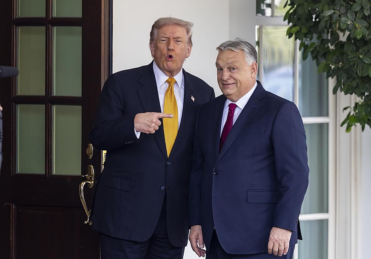 El presidente estadounidense, Donald Trump, y el primer ministro húngaro, Viktor Orbán, este viernes en la Casa Blanca.