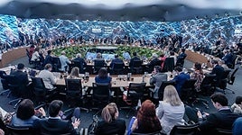 Reunión de Jefes de Estado en Belém, previa al inicio de la cumbre.