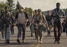 En primer término, David Jonsson, Cooper Hoffman, Ben Wang y Tut Nyuot.