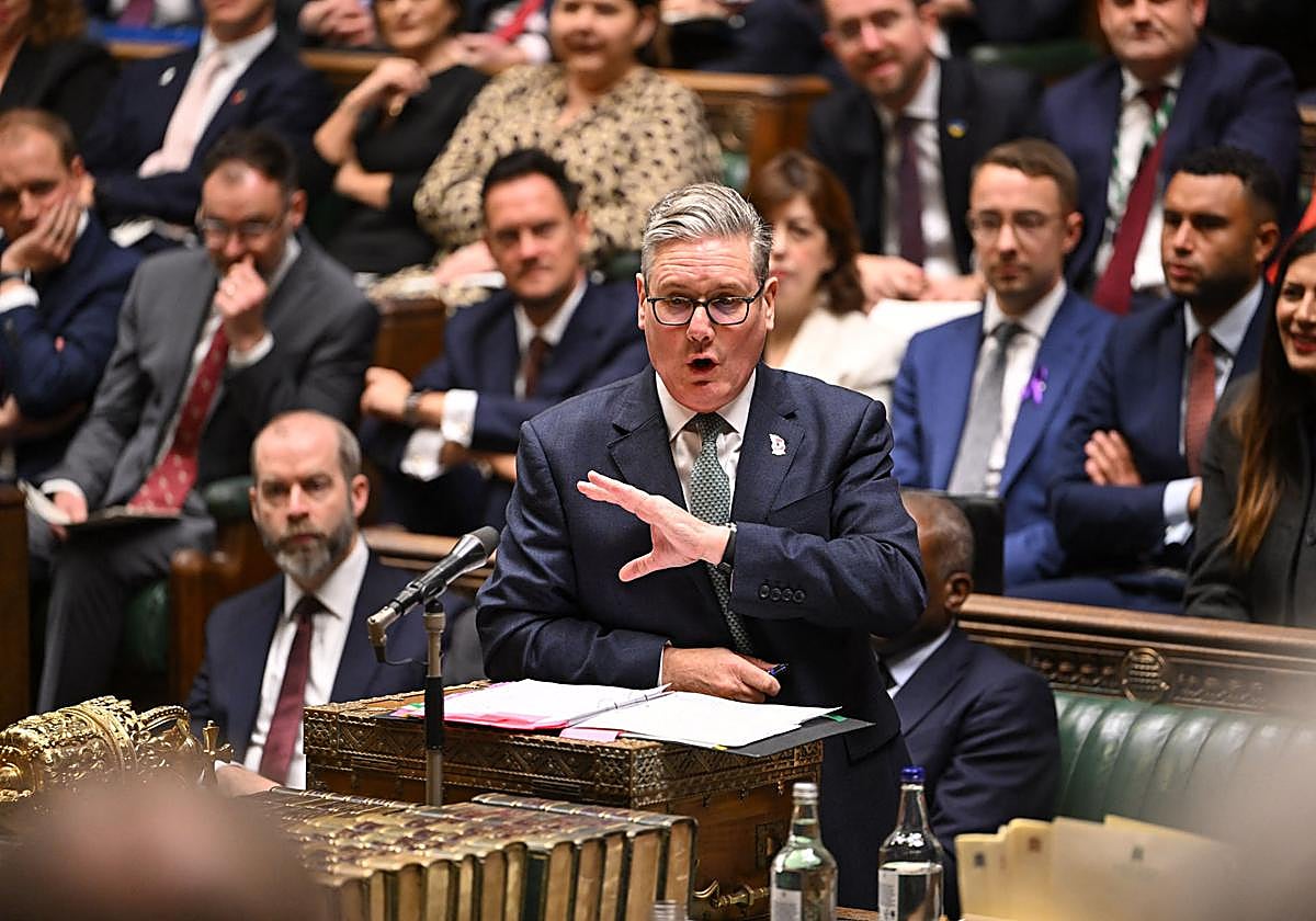 Starmer, en el Parlamento británico.