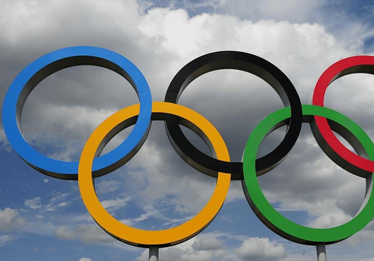 The rings, symbol of the Olympic Games.