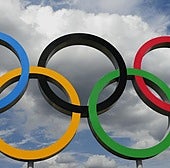 Los aros, símbolo de los Juegos Olímpicos.
