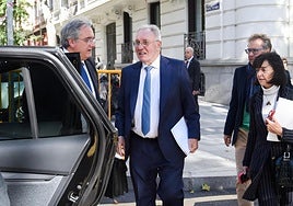 El presidente de Sidenor, José Antonio Jainaga, antes del juicio contra tres altos cargos de la empresa Sidenor en la Audiencia Nacional.