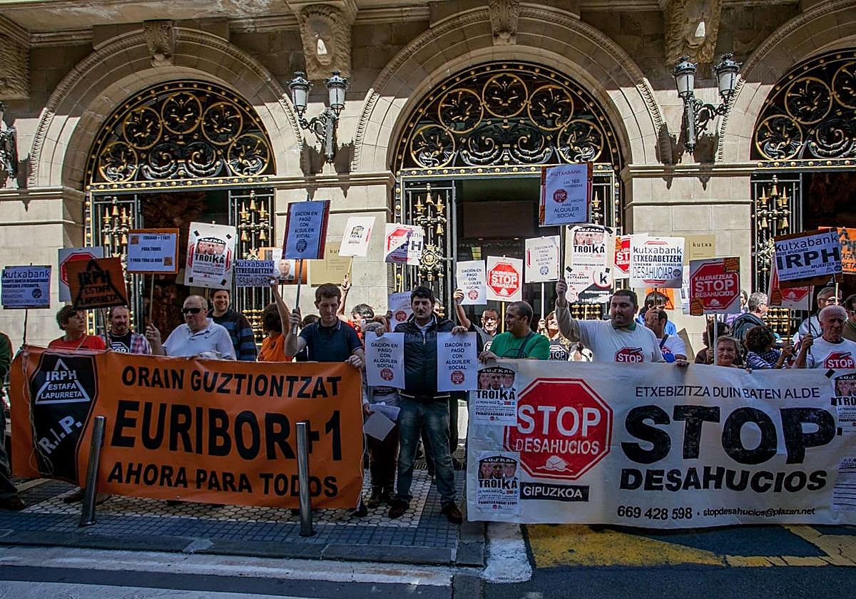 Una manifestación de afectados por el IRPH.