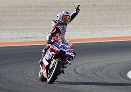 Jorge Martín, durante el GP de Valencia.