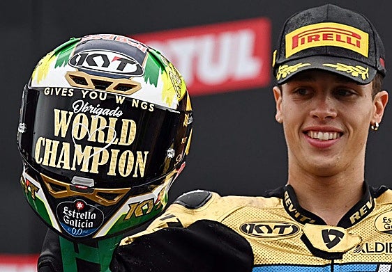 Diogo Moreira, tras proclamarse campeón del mundo en Cheste.