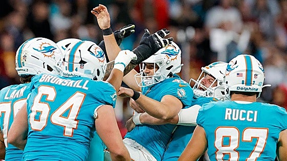 Los Miami Dolphins ganan en la prórroga el primer partido de la NFL en España