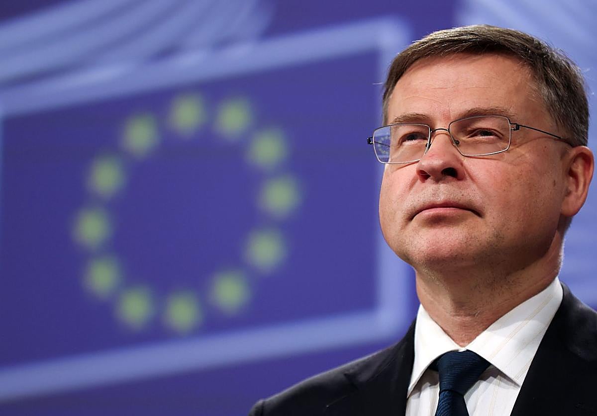 El comisario europeo de Economía, Valdis Dombrovskis.