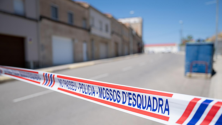 Lugar precintado por los Mossos d'Esquadra