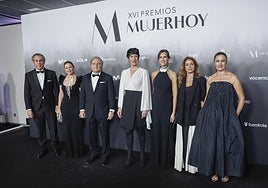 Manuel Mirat, consejero delegado de Vocento; Ana Dávila Ponce de León, consejera de Familia, Juventud y Asuntos Sociales de la Comunidad de Madrid; Ignacio Ybarra, presidente de Vocento; Elma Sainz, ministra de Inclusión, Seguridad Social y Migraciones; María Fernández-Miranda, directora de Mujerhoy; y Patricia Reyes Rivera, directora general de la Mujer de la Comunidad de Madrid; Samary Fernández Feito, directora general de Lujo, Estilo de Vida y Revistas de Vocento