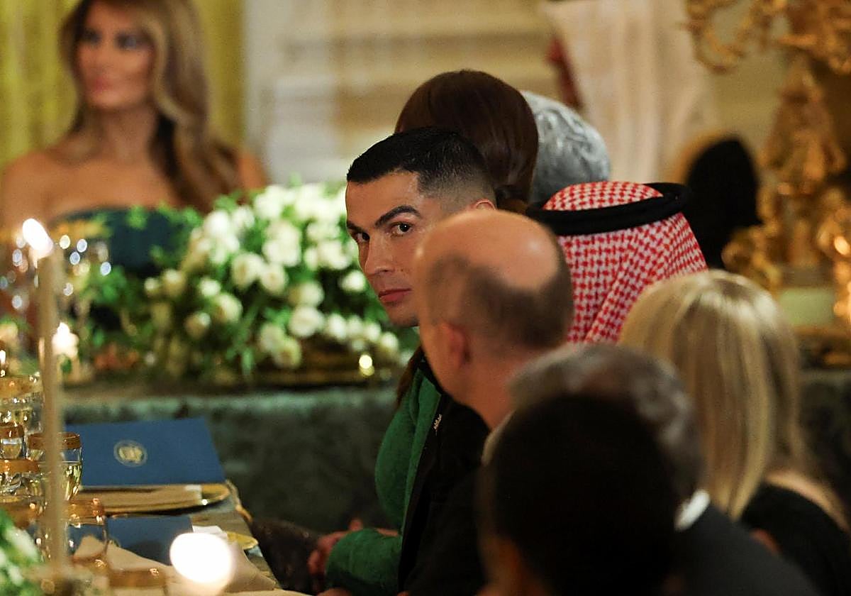 Cristiano Ronaldo en la cena de la Casa Blanca.