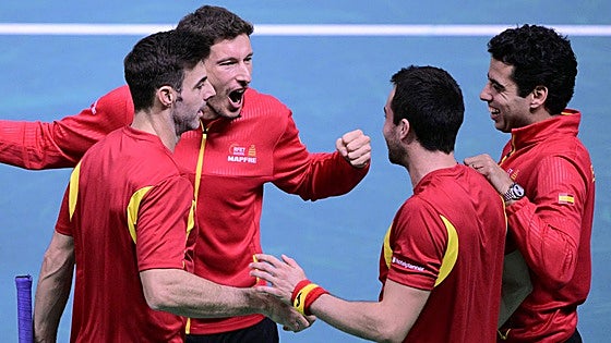 Gesta de España para avanzar en la Davis