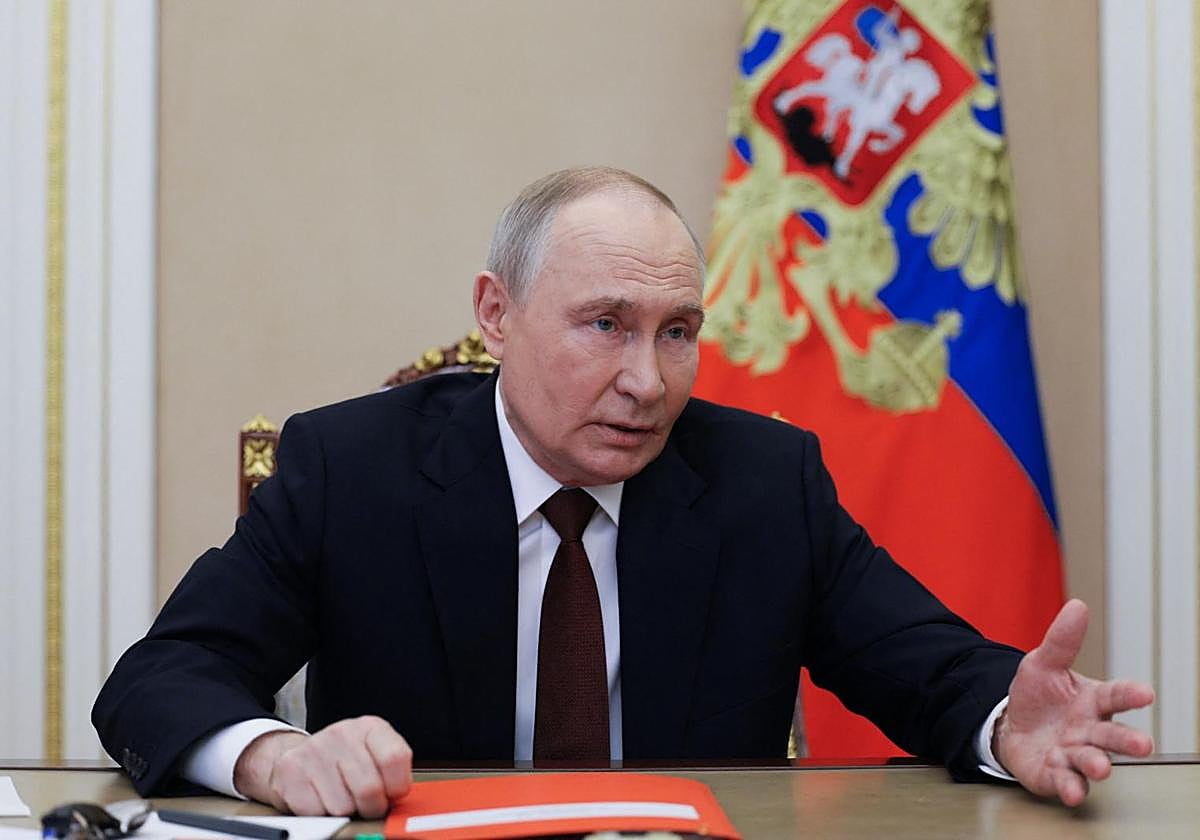 El presidente ruso, Vladímir Putin, en una reunió en el Kremlin.