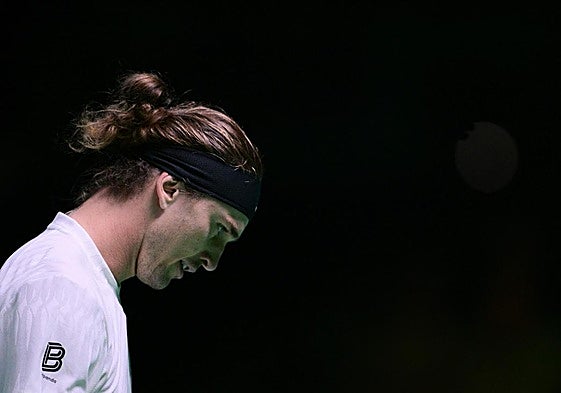 Alexander Zverev, durante el partido de la Copa Davis.