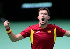 Pablo Carreño celebra la victoria.