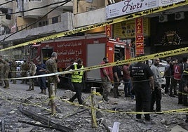 Escenario del ataque israelí en Beirut.