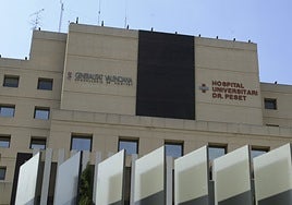 Fachada principal del Hospital Doctor Peset de Valencia.
