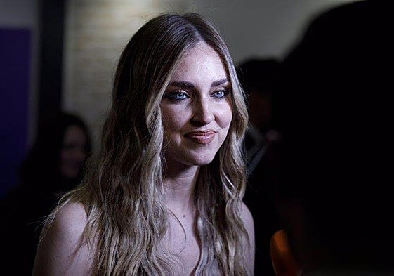 Chiara Ferragni en el photocall de la cena previa a los Premios Goya.