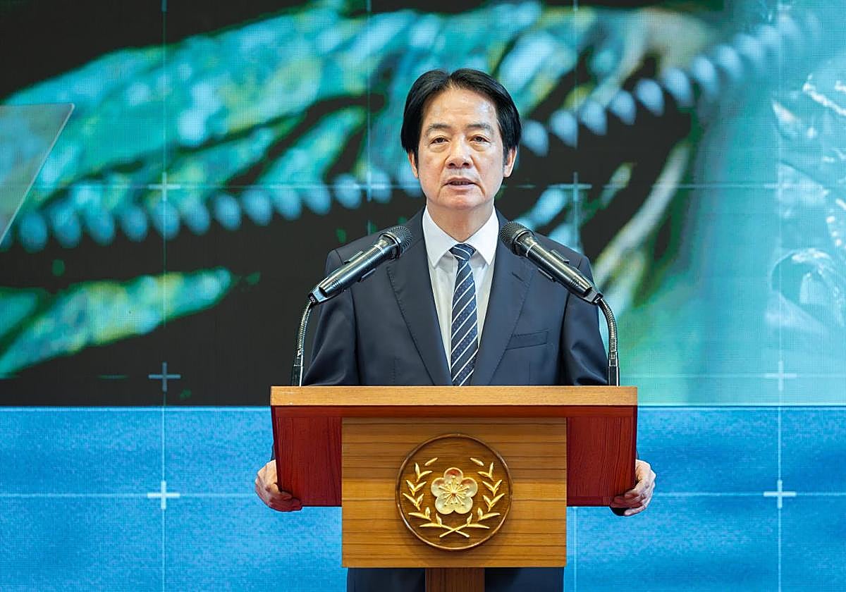 El presidente de Taiwán, William Lai Ching-te, al anunciar este miércoles el incremento del gasto militar.