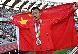 Wang, tras ganar el oro en el Mundial de 2022.