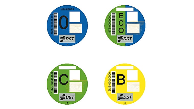 Distintivos de la DGT