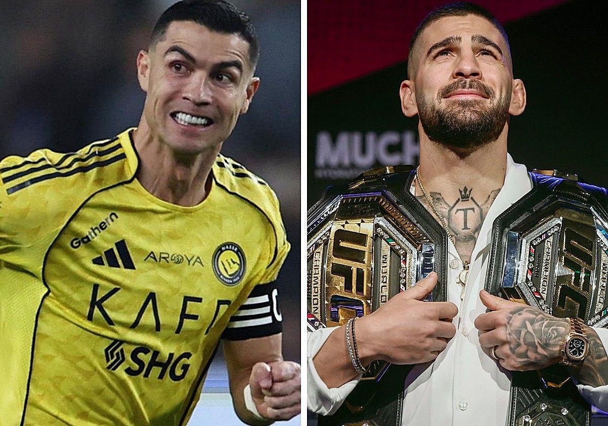 Cristiano Ronaldo and Ilia Topuria.