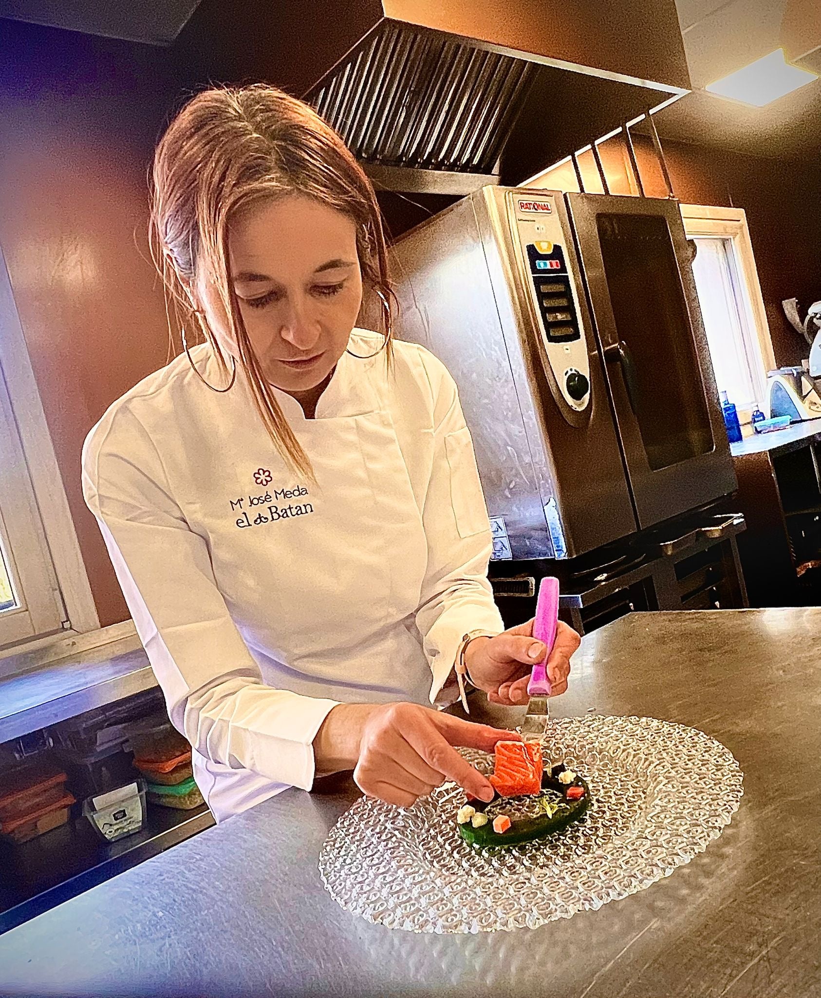 María José Meda, en la cocina de El Batán.