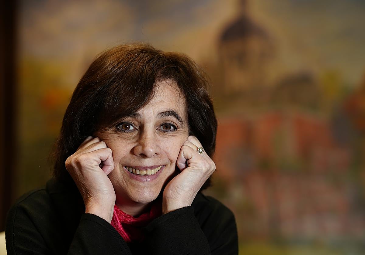 Ana María Shua, momentos antes de la entrevista