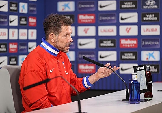 Diego Pablo Simeone, en rueda de prensa.