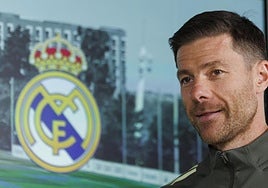 Xabi Alonso, en rueda de prensa.
