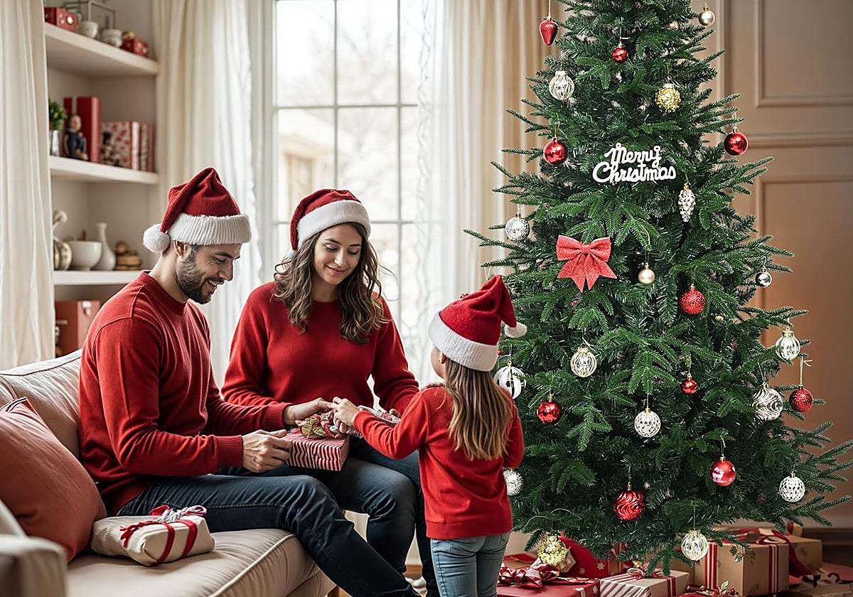 Estos árboles de Navidad plegables son perfectos para ahorrar espacio y decorar rápido