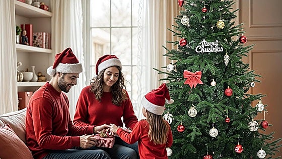 Estos árboles de Navidad plegables son perfectos para ahorrar espacio y decorar rápido