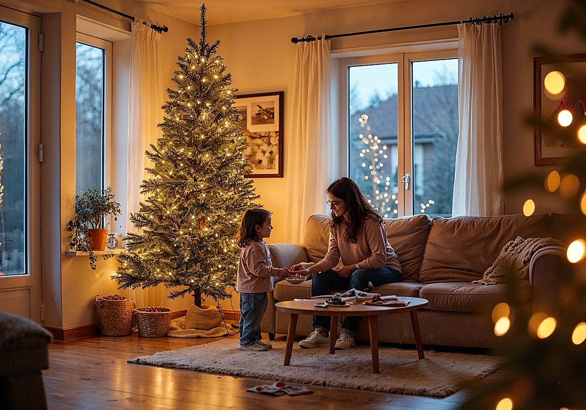 Presume de árbol de Navidad con estos modelos de 210 cm de altura perfectos para decorar tu salón