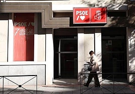 Sede del PSOE de Ferraz, en Madrid.