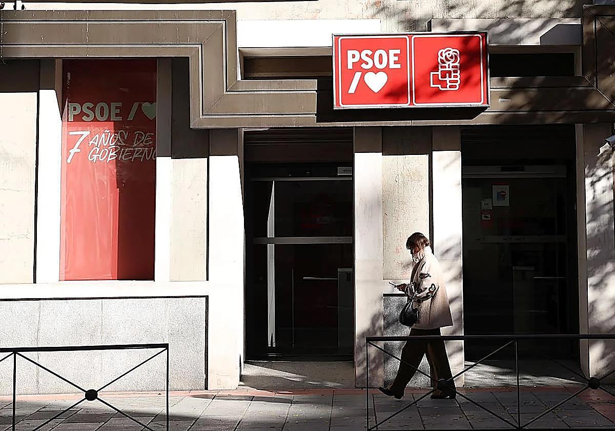 Sede del PSOE de Ferraz, en Madrid.
