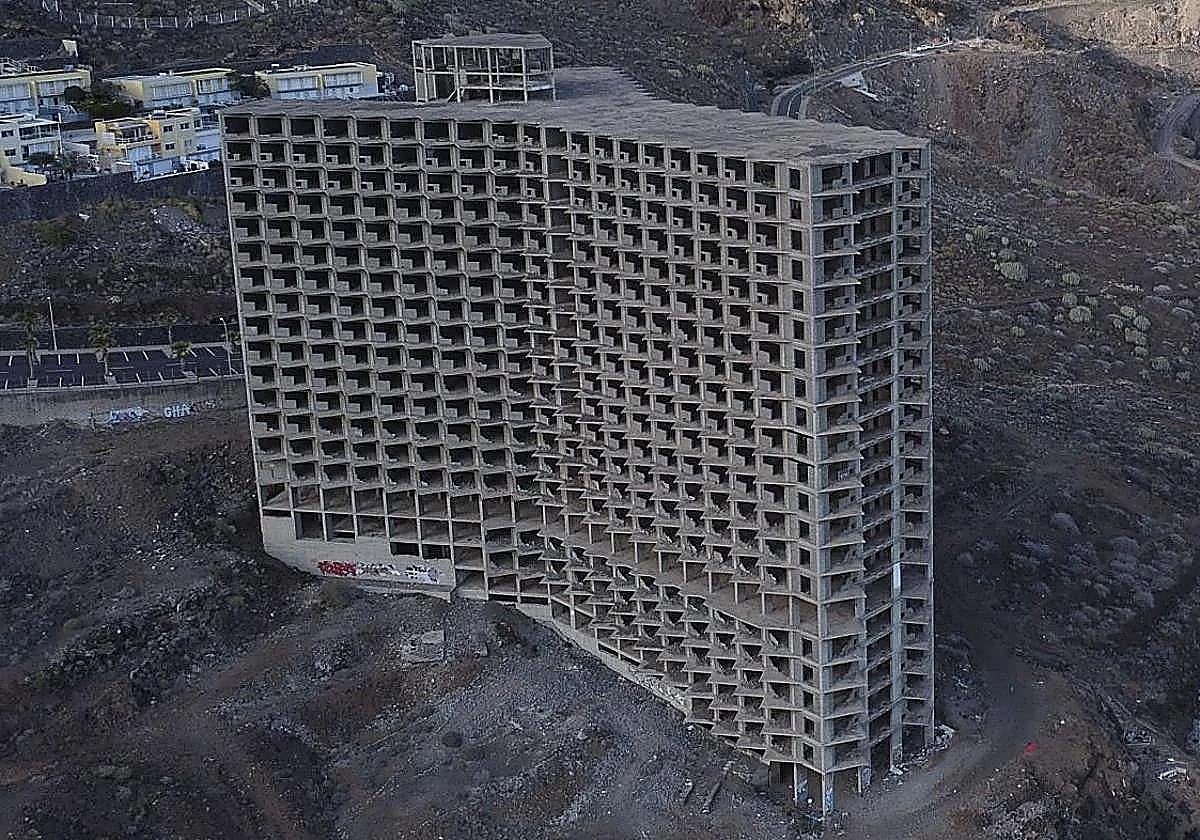 File image of the abandoned building in Añaza, Tenerife