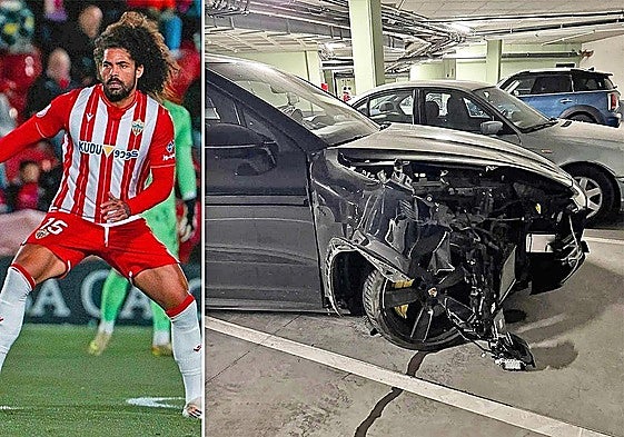 El estado del vehículo de Aridane Hernández tras el accidente.