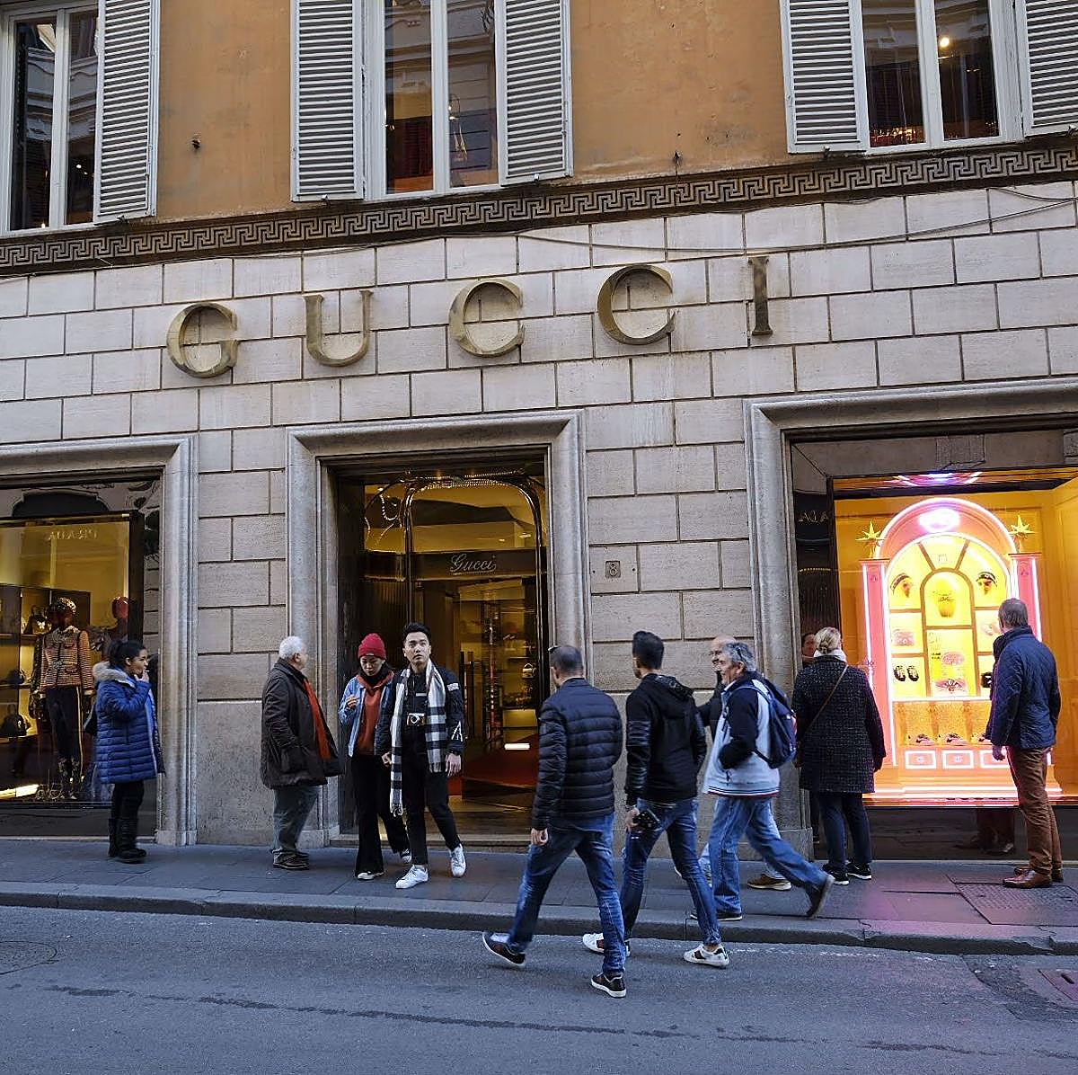 Una tienda de Gucci en el centro de Roma.