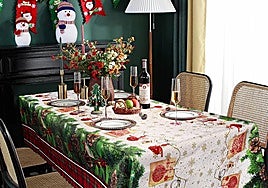 Viste tu mesa de Navidad estas fiestas con estos manteles