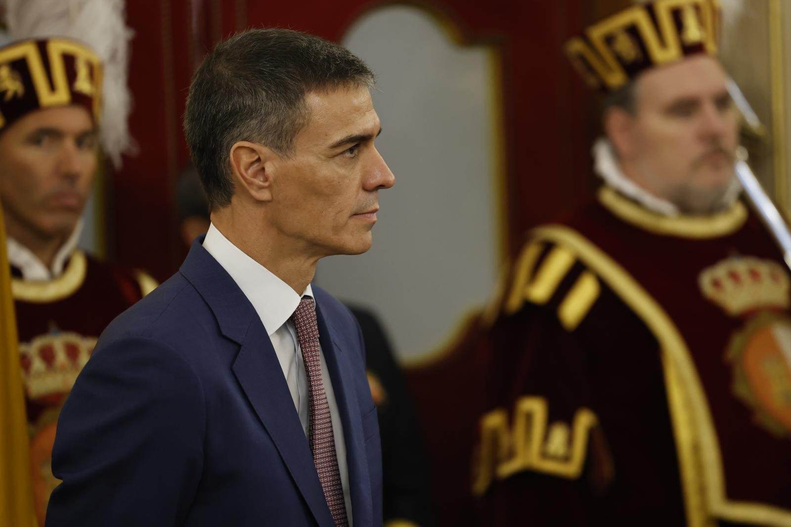 El presidente del Gobierno, Pedro Sánchez, asiste al acto institucional por el Día de la Constitución