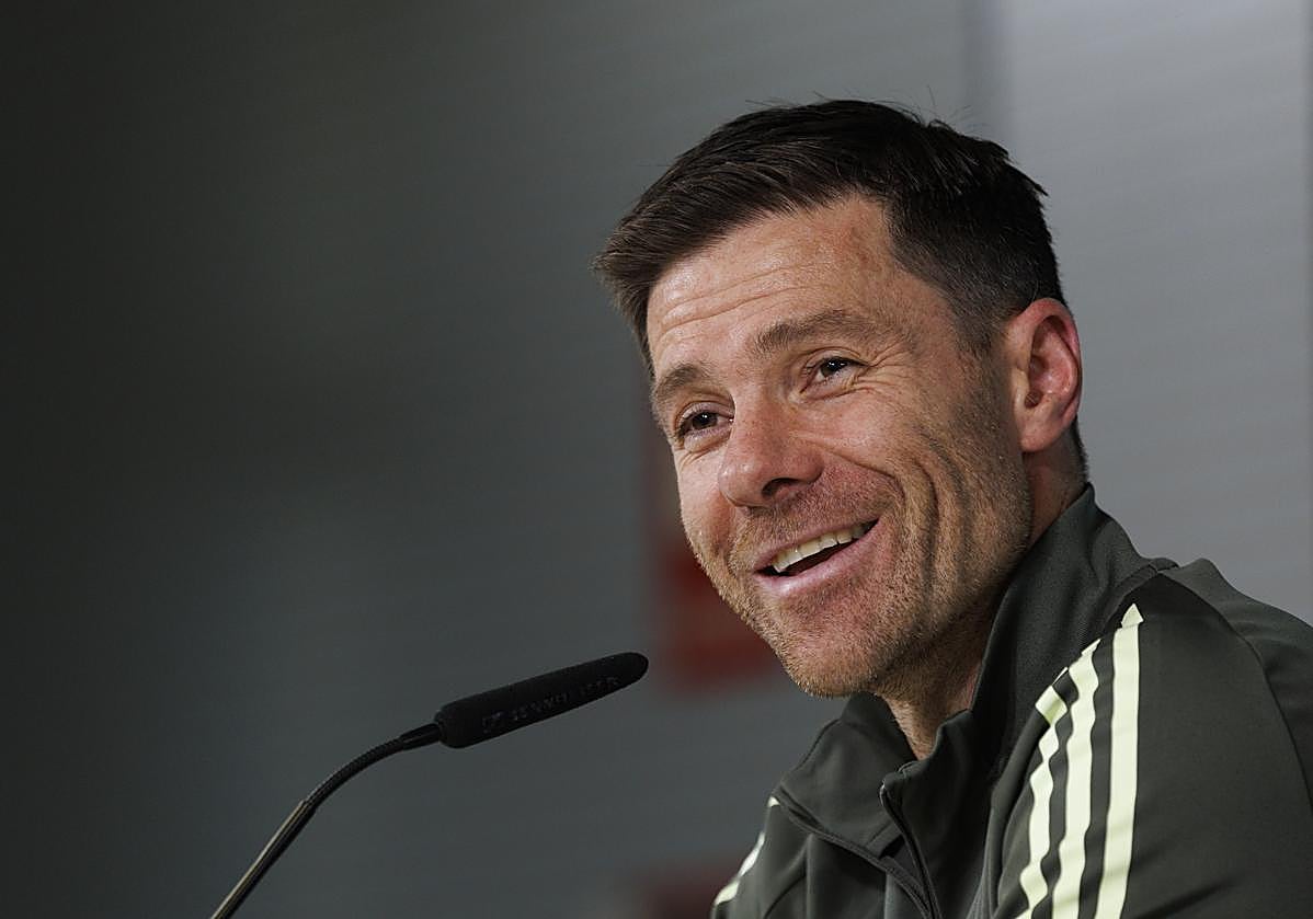 Xabi Alonso, durante su rueda de prensa previa al partido ante el Celta.