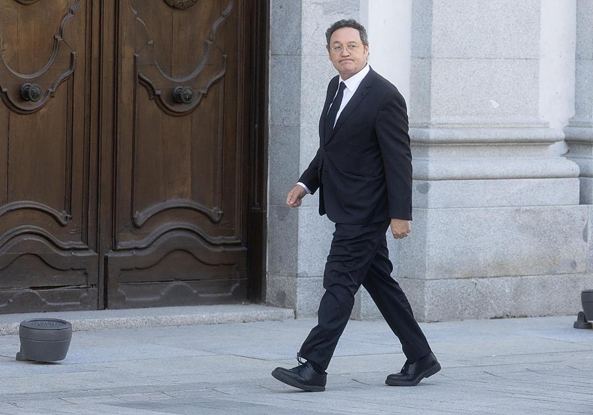 El fiscal General del Estado, Álvaro García Ortiz, durante la primera jornada del juicio