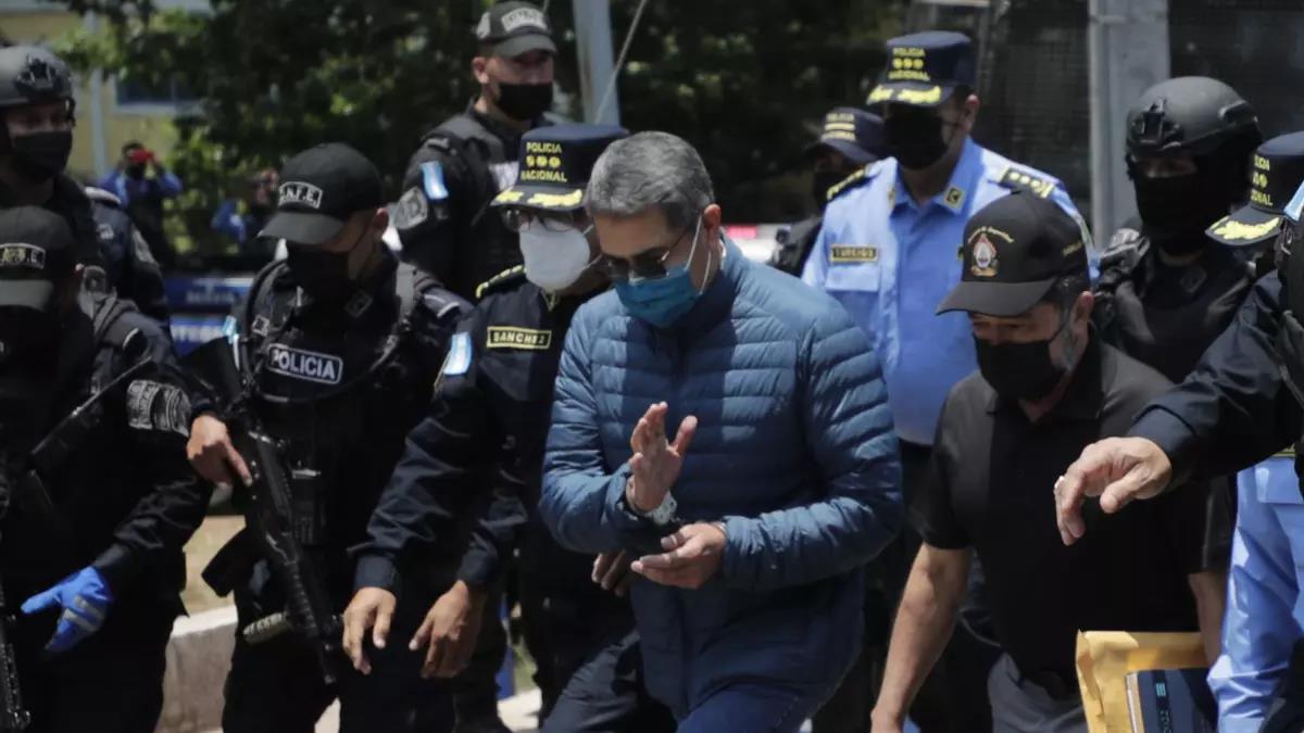 Juan Orlando fue detenido por la Policía hondureña en 2022 y extraditado a Estados Unidos para ser juzgado.