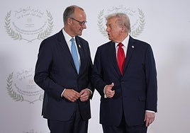 Friedrich Merz y Donald Trump.