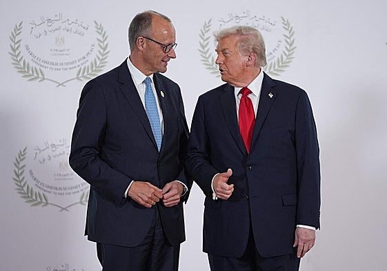 Friedrich Merz y Donald Trump.