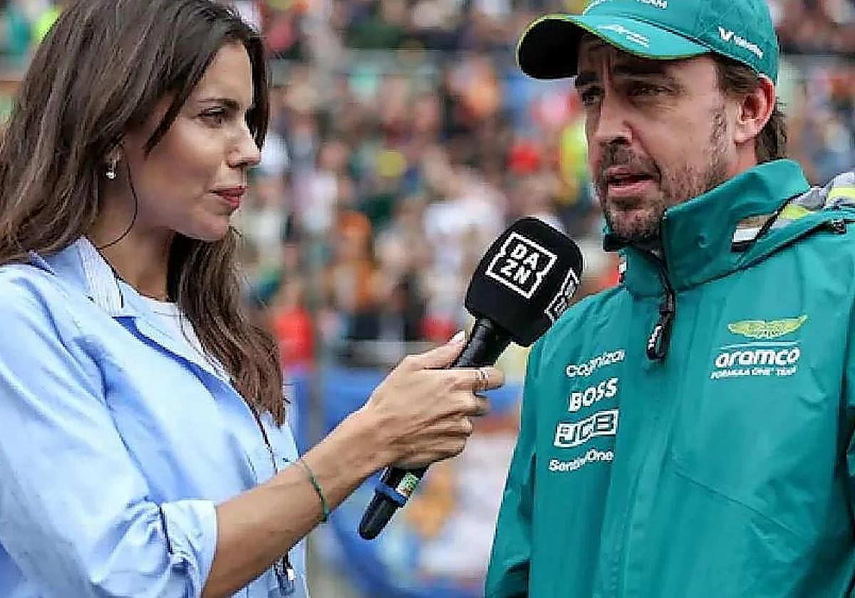 La periodista Melissa Jiménez entrevista a su pareja Fernando Alonso.