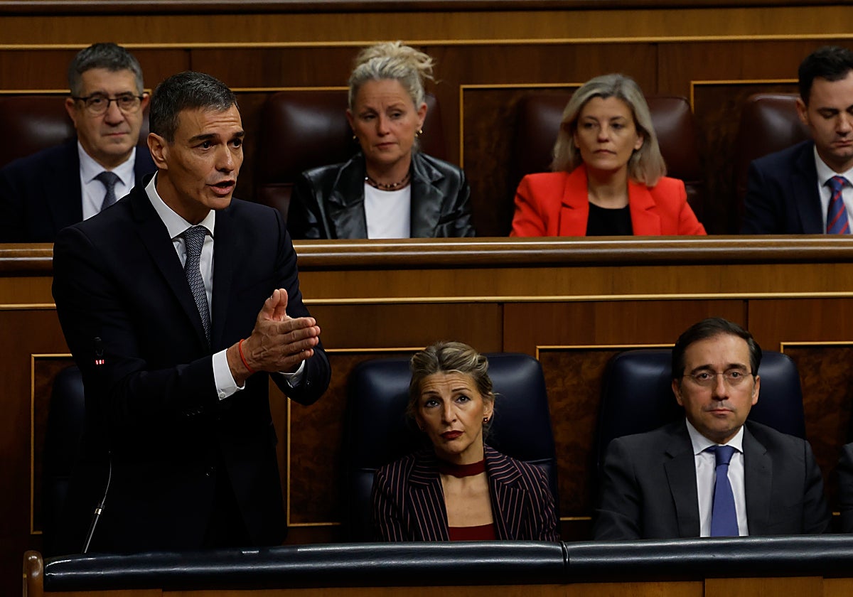 Pedro Sánchez este miércoles en la última sesión de control al Gobierno de 2025