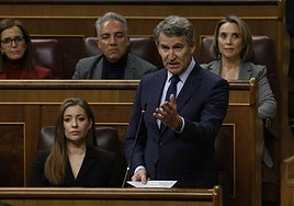 Alberto Núñez Feijóo, el miércoles en el Congreso.