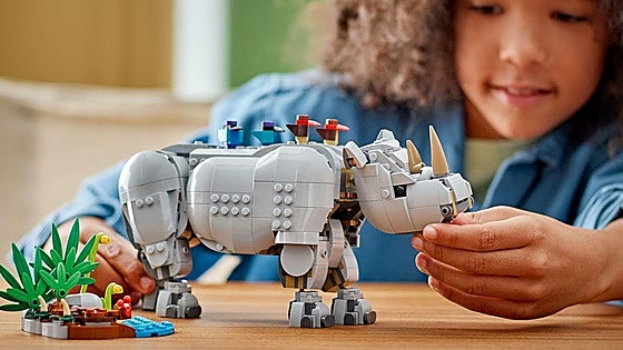 Set Creator 3 en 1 de LEGO: Rinoceronte, hipopótamo y morsa en un solo juego