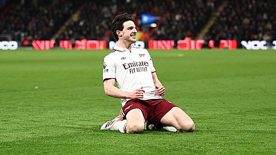 Rice rescata al Arsenal ante el Bournemouth y afianza el liderato de los 'gunners'